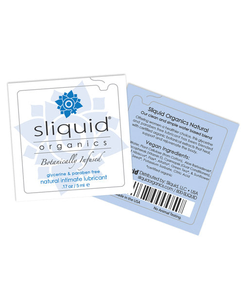 Sliquid Organics Natural Intimate Lubricant - .17 oz Pillow