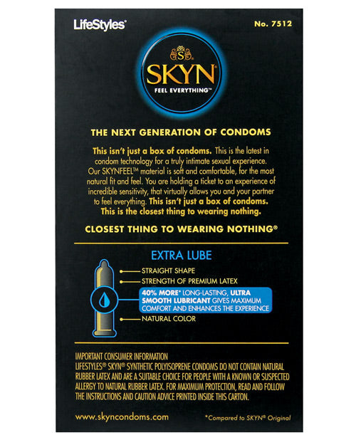 Lifestyles SKYN Elite Extra Lubricated Condoms - Box of 12