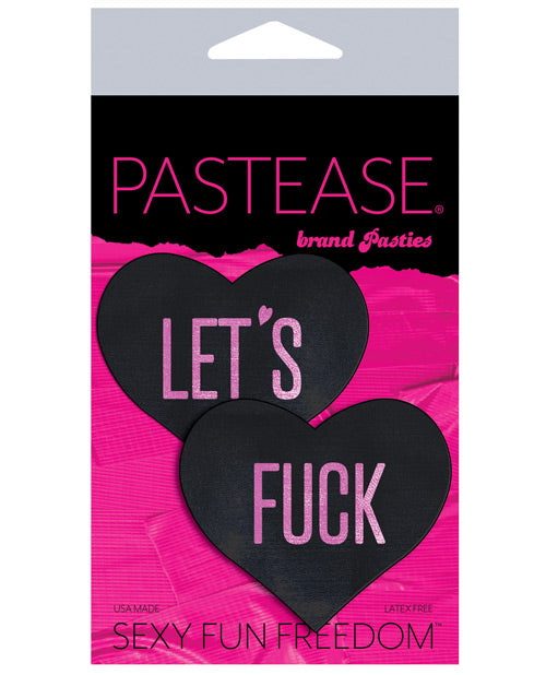 Pastease Premium Let&#039;s Fuck Hearts - Black O/S