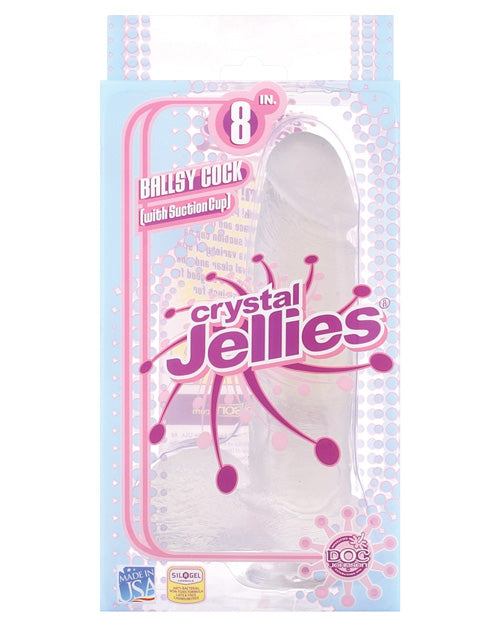 Crystal Jellies 8&quot; Ballsy Cock - Clear