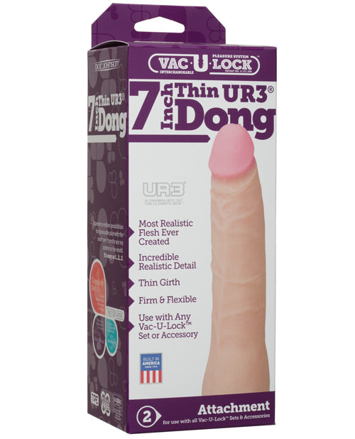 Vac-U-Lock 7&quot; Ultraskyn Dong - White