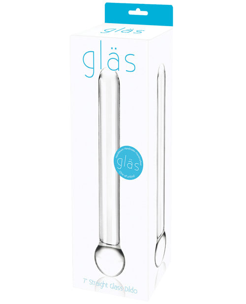 Glas 7&quot; Straight Glass Dildo - Clear