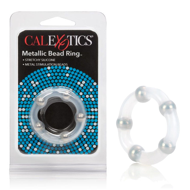 Metallic Bead Ring - Clear