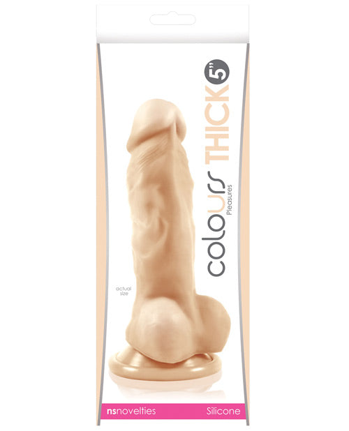 Colours Pleasures Thick 5&quot; Dildo - White