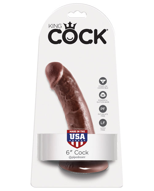 King Cock 6&quot; Cock - Brown