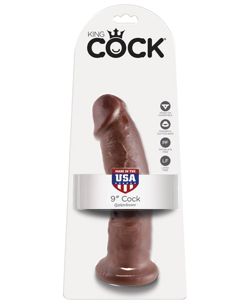 King Cock 9&quot; Cock - Brown