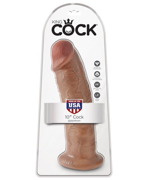 King Cock 10&quot; Cock - Tan