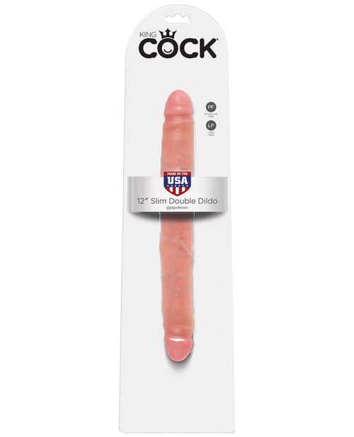 King Cock 12&quot; Slim Double - Flesh