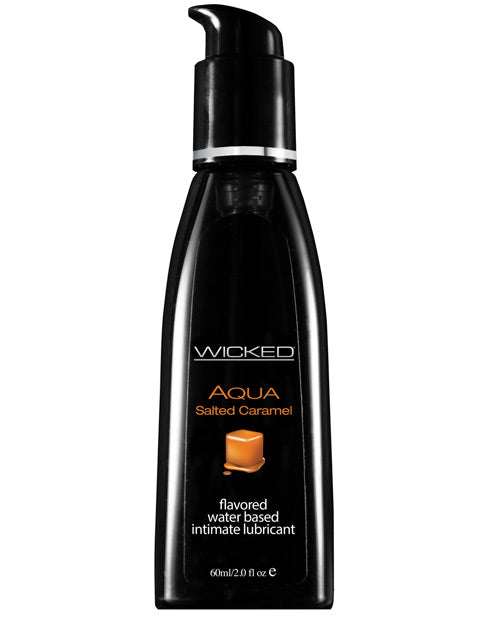 Wicked Sensual Care Aqua Water Based Lubricant - 2 oz Salted Caramel