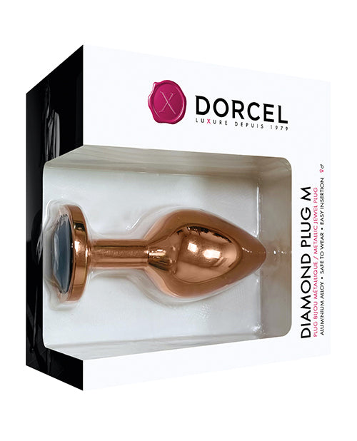 Dorcel Aluminium Bejeweled Diamond Plug - Rose Gold Medium