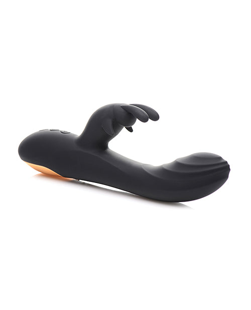 Curve Toys Power Bunnies Cuddles 10x Silicone Rabbit Vibrator - Black