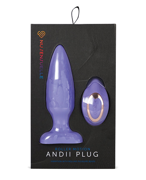 Nu Sensuelle Andii Vertical Roller Motion Butt Plug - Ultra Violet