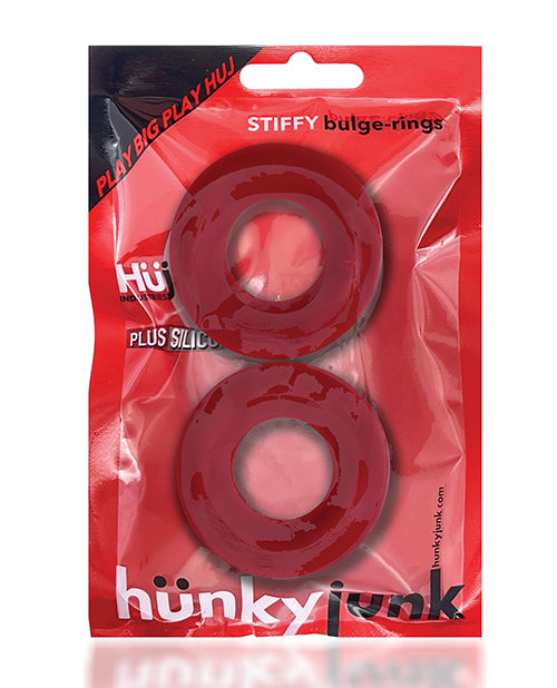 Hunky Junk Stiffy 2 Pack Cockrings - Cherry Ice