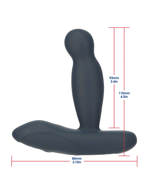 Lux Active Revolve 4.5&quot; Rotating &amp; Vibrating Anal Massager - Dark Blue