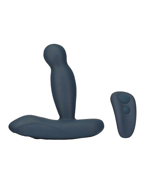 Lux Active Revolve 4.5&quot; Rotating &amp; Vibrating Anal Massager - Dark Blue