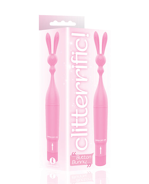 The 9&#039;s Clitterific! Button Bunny Clitoral Stimulator - Pink