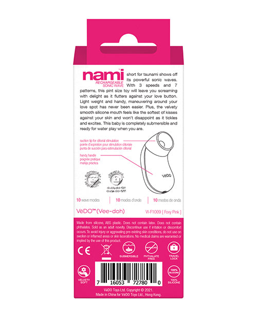 VeDO Nami Rechargeable Sonic Vibe - Foxy Pink