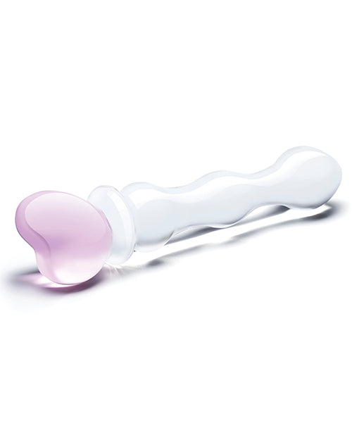 Glas 8&quot; Sweetheart Glass Dildo - Pink/Clear