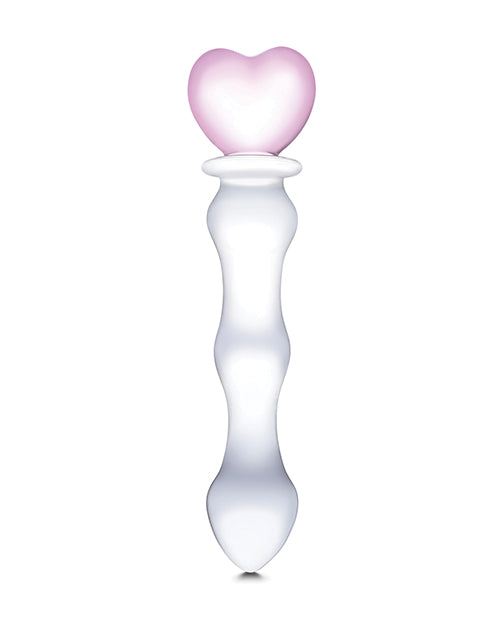 Glas 8&quot; Sweetheart Glass Dildo - Pink/Clear