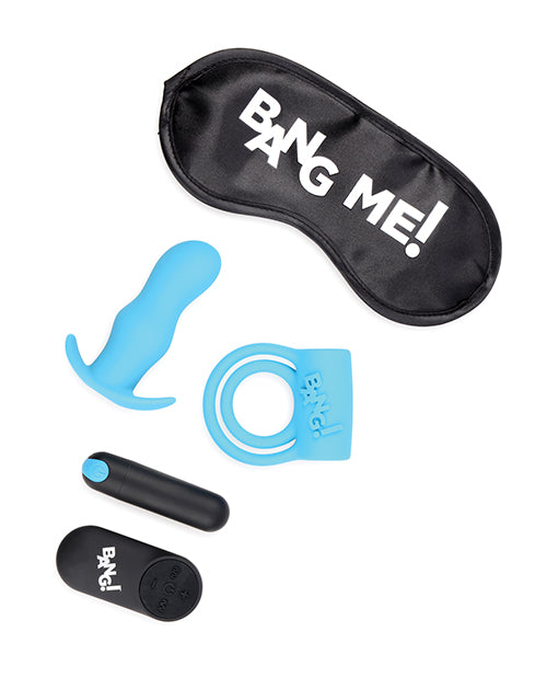 Bang! Duo Blast Remote Control Cock Ring &amp; Butt Plug Vibe Kit - Blue