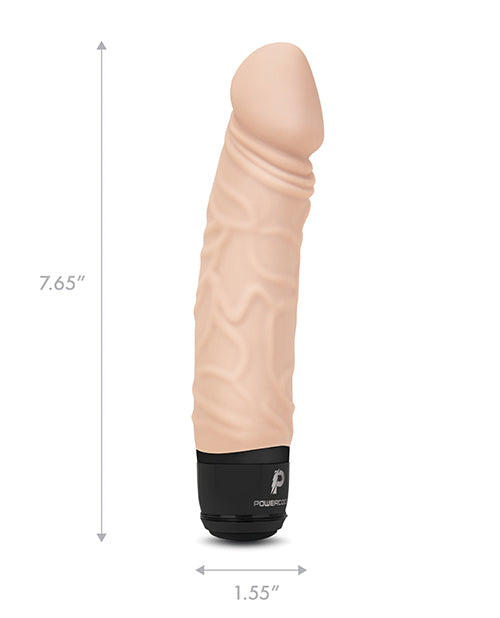 Powercocks 6.5&quot; Realistic Vibrator - Ivory