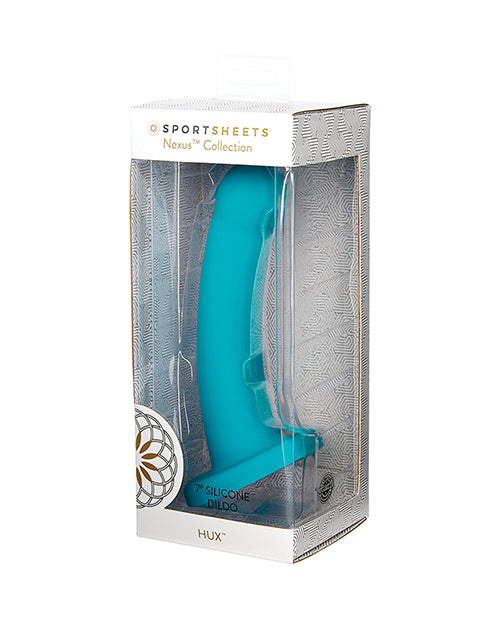 Nexus Solid Silicone 7&quot; Dildo Hux - Turquoise