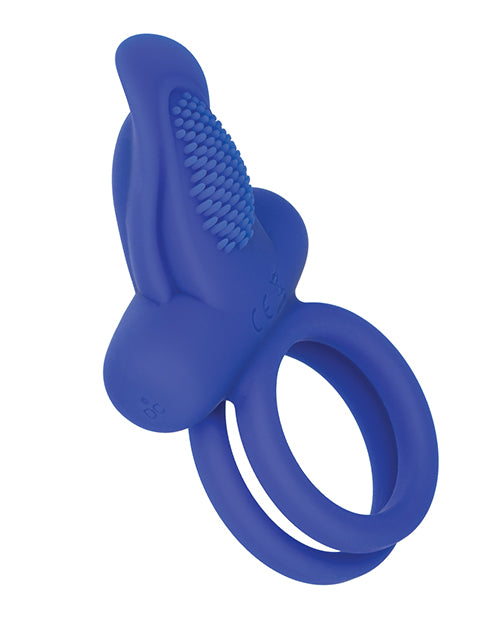 Couples Enhancers Silicone Rechargeable Dual Pleaser Enhancer - Blue