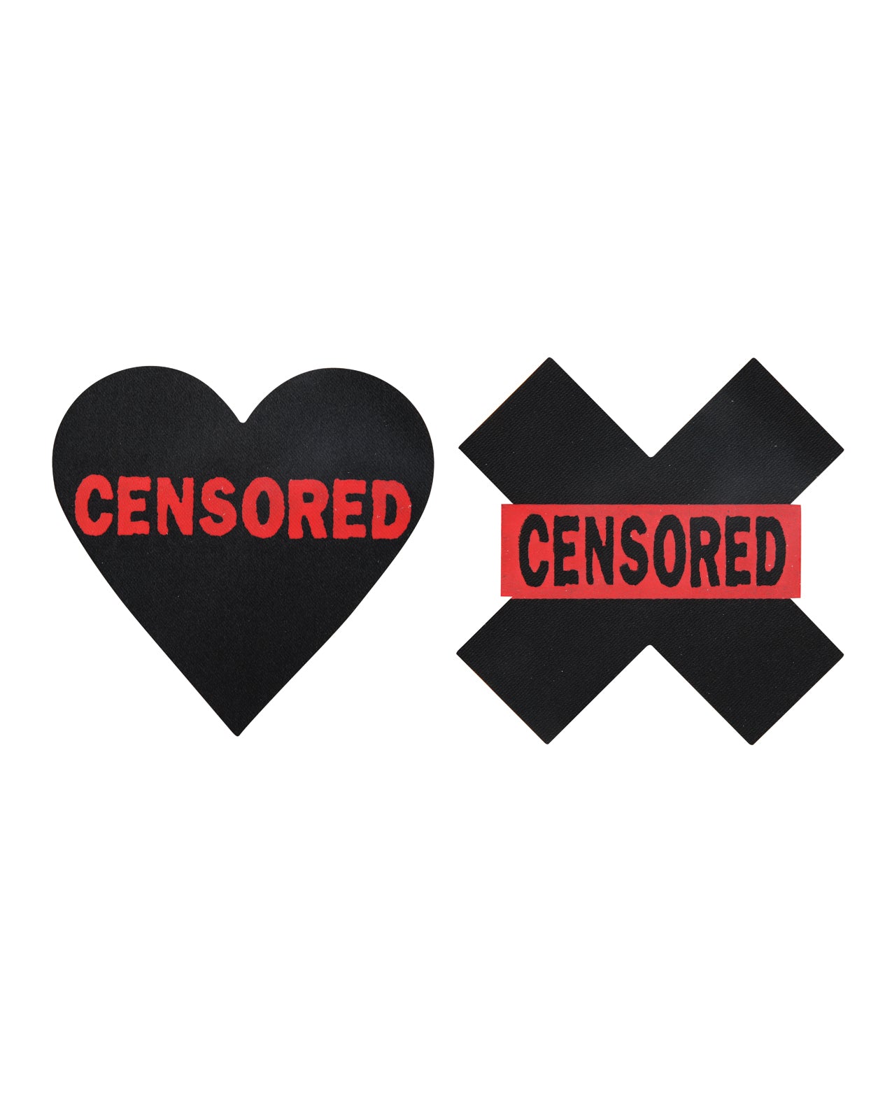 Peekaboos Censored Hearts &amp; X - Pack of 2