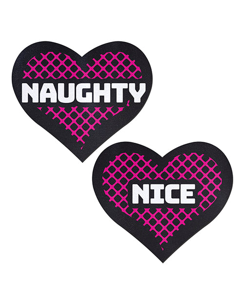 Pastease Premium Naughty &amp; Nice Hearts - Black/Pink O/S