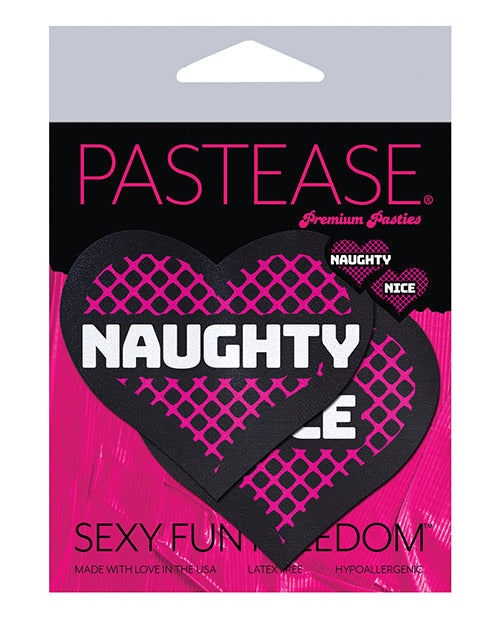 Pastease Premium Naughty &amp; Nice Hearts - Black/Pink O/S