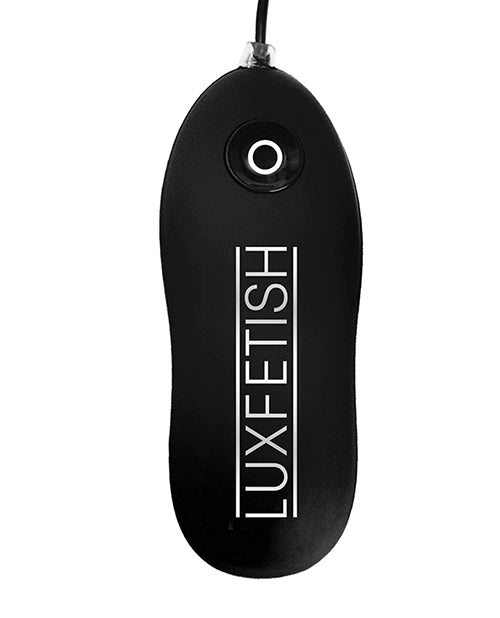 Lux Fetish 4&quot; Inflatable Vibrating Butt Plug w/Suction Base - Black