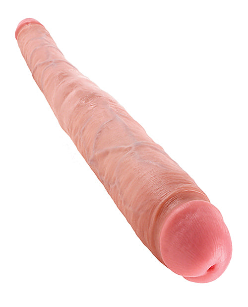 King Cock 16&quot; Tapered Double Dildo - Flesh