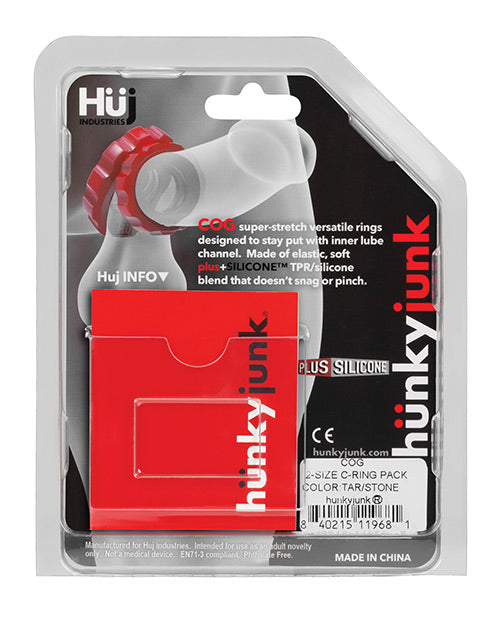 Hunky Junk Cog Ring 2 Size Double Pack - Tar &amp; Stone Pack of 2