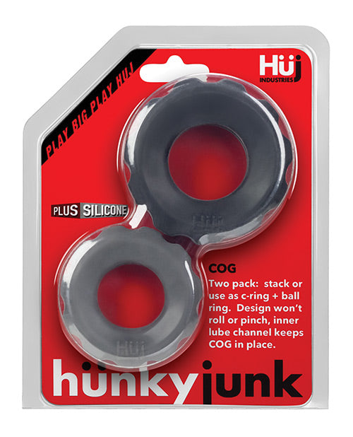 Hunky Junk Cog Ring 2 Size Double Pack - Tar &amp; Stone Pack of 2