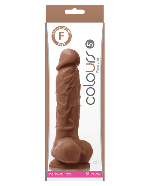 Colours Pleasures 5&quot; Dildo w/ Suction Cup - Brown