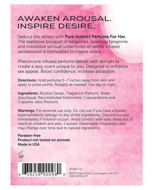 Pure Instinct Pheromone Perfume for Her - .5 oz