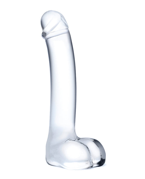 Glas 7&quot; Realistic Curved Glass G-Spot Dildo