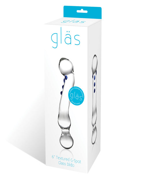 Glas 6&quot; Textured G-Spot Glass Dildo