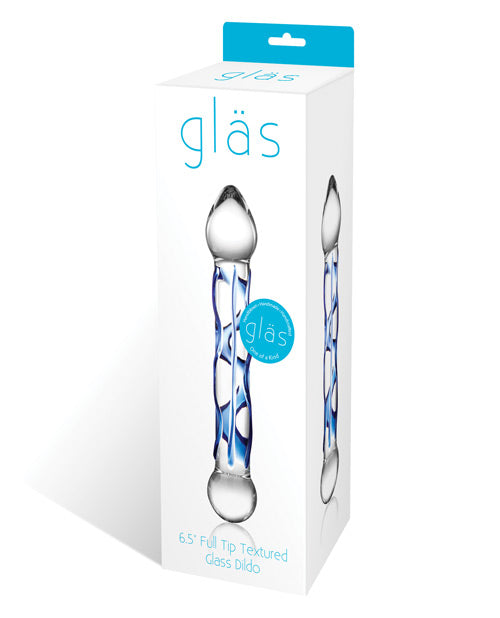 Glas 6.5&quot; Tip Textured Glass Dildo