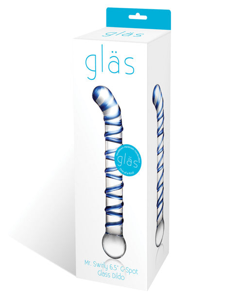 Glas Mr. Swirly 6.5&quot; G-Spot Glass Dildo