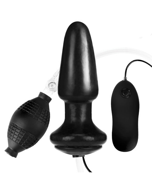 Lux Fetish 4&quot; Inflatable Vibrating Butt Plug