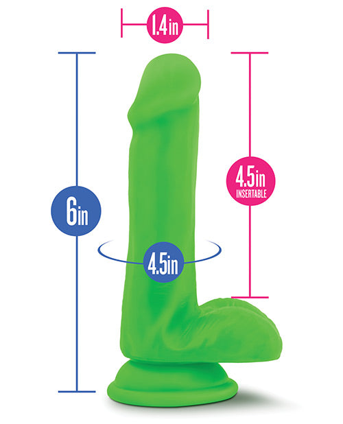 Blush Neo Dual Density 6&quot; Cock - Neon Green