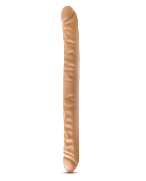 Blush Dr. Skin 18&quot; Double Dildo - Mocha