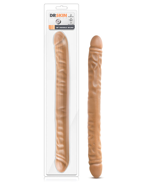 Blush Dr. Skin 18&quot; Double Dildo - Mocha