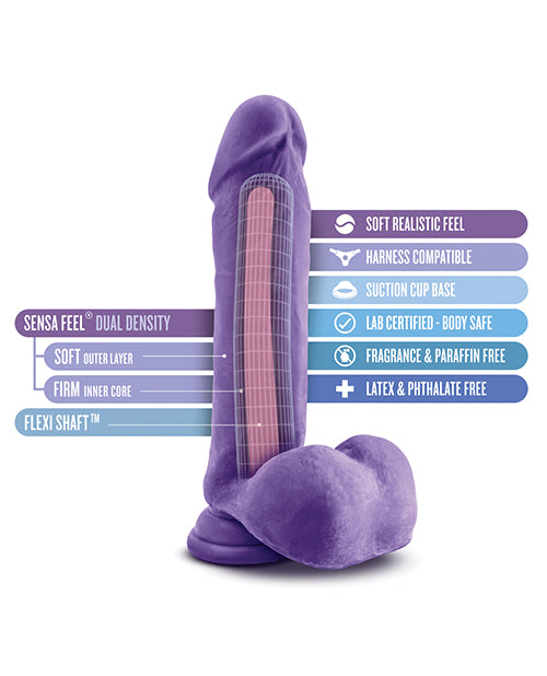 Blush Au Naturel Bold Hero 8&quot; Dildo - Purple