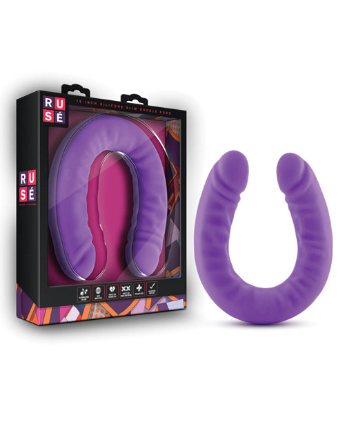 Blush Ruse 18&quot; Slim Double Dong - Purple