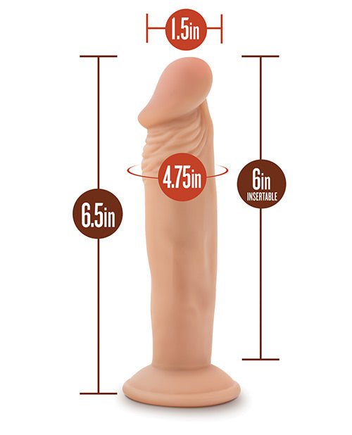 Blush Dr. Skin Dr. Small 6&quot; Dildo - Vanilla