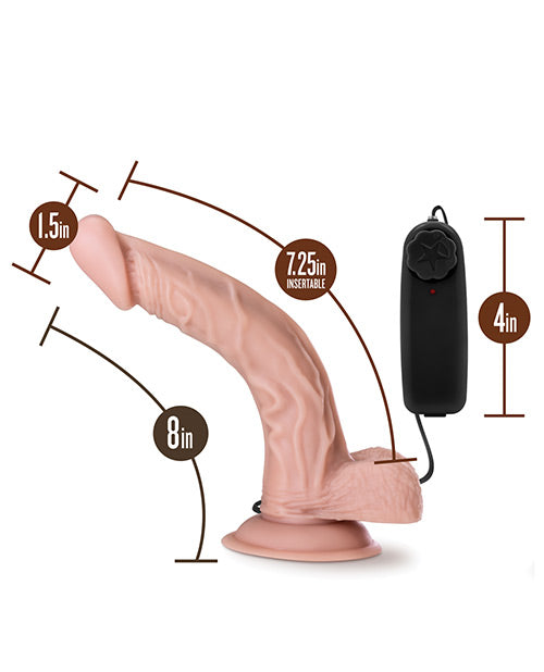 Blush Dr. Skin Dr. Sean 8&quot; Cock w/Suction Cup - Vanilla