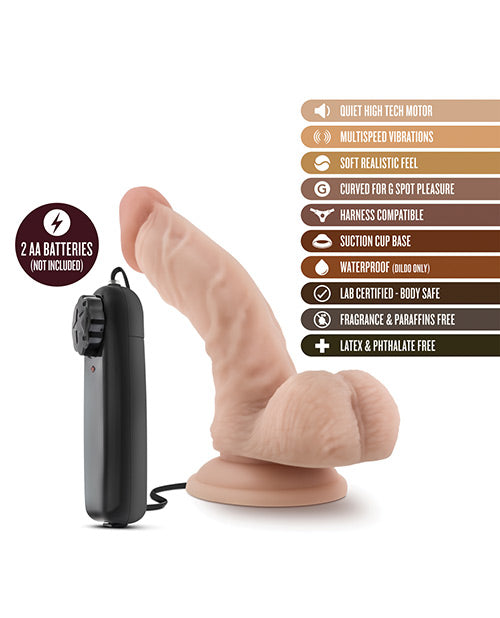 Blush Dr. Skin Dr. Ken 6.5&quot; Cock w/Suction Cup - Vanilla