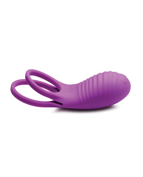 Curve Toys Gossip Love Loops 10X Silicone Cock Ring w/Remote - Violet